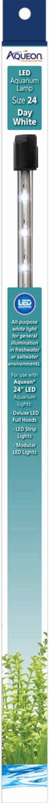 Aqueon Day White Modular LED Aquarium Lamp Replacement Bulb, Size 24, for use with 24" Lamp Fixtures | Aquarium light replacement, snaps into compatible fixtures, maintains brightness, uses 70% less energy than T8 product image