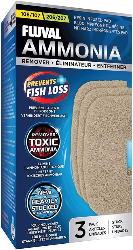 Fluval A257 Ammonia Remover Pads for 106/206 and 107/207 Filters, 3-Pack product image