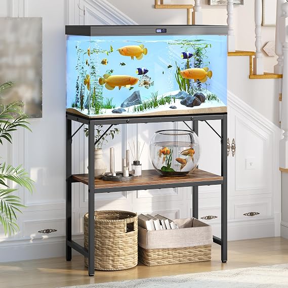 MAHANCRIS 20-Gallon Aquarium Stand, Rustic Brown product image