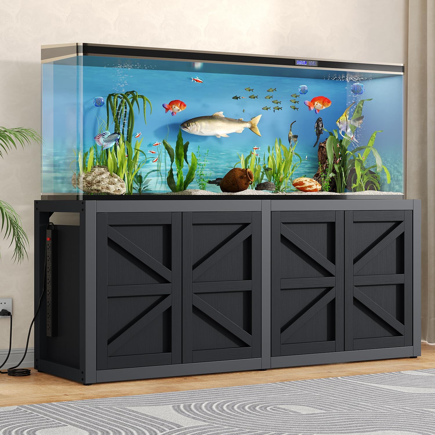 knoworld 125-150 Gallon Fish Tank Stand with Power Outlet product image